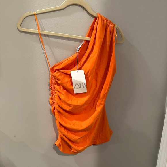 Zara ruched asymmetric top 4174/353/615 - Picture 9 of 11